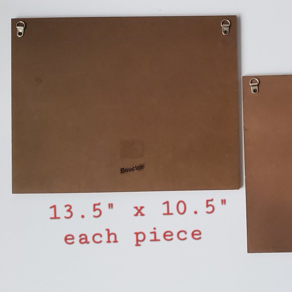 Rustic Wood Wall Decor 2pcs HOME & LOVE theme Chevron Lattice Cottagecore Signs - Picture 8 of 8